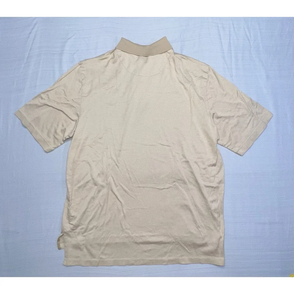 Polo Ralph Lauren Shirt Men Size XL Tan Gold Short Sleeve Classic Fit Logo Adult